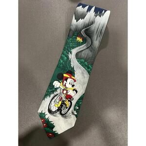Mickey Unlimited x Balancine Mickey Mouse Men’s Tie Blue Bicycle Mountains M1